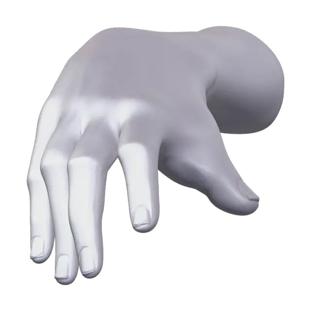 Fantasy Arm Reference - Template 3D model, vytvořený pomocí AI
