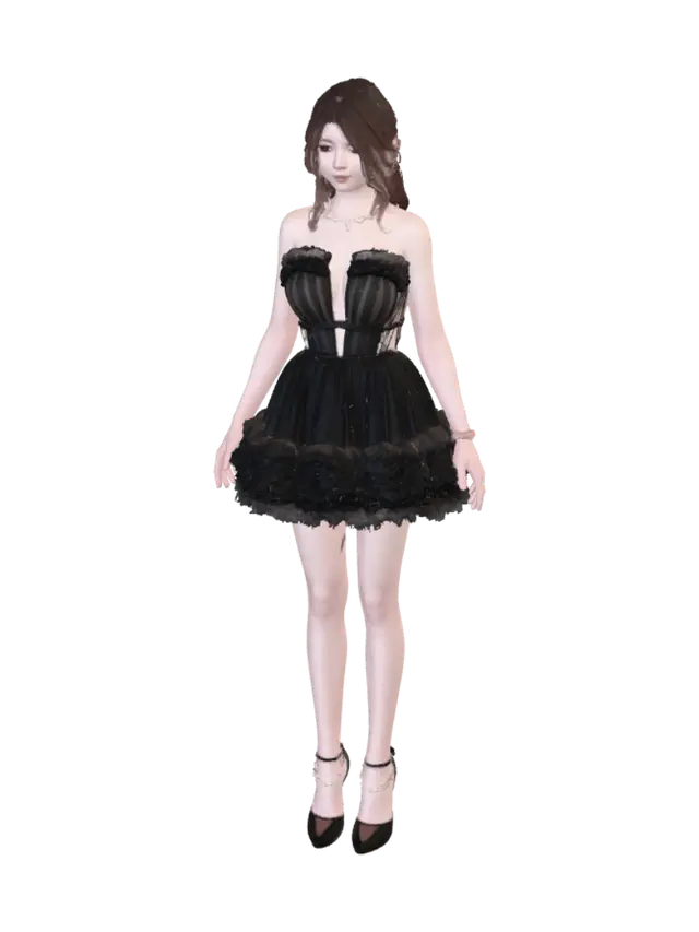 3D model for Noir Feathered Glamour