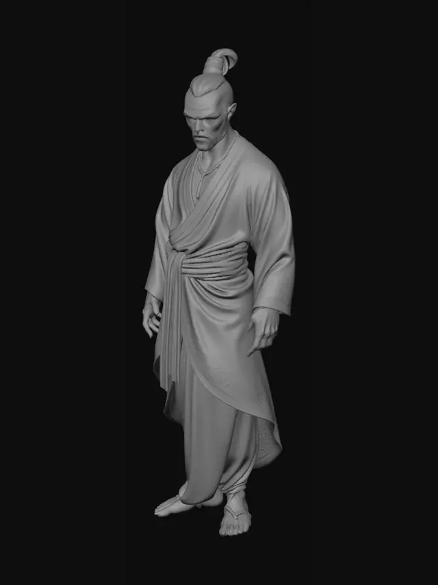 3D model for bana oyunum için cin karakteri oluştur islam dinindeki anlatıldıgı gibi gözlerinden kanlar aksın unreal engine karakteri olucak kıyafetleri rahipe kıyafetlri gibi olsun ultra gerçekci olsun
