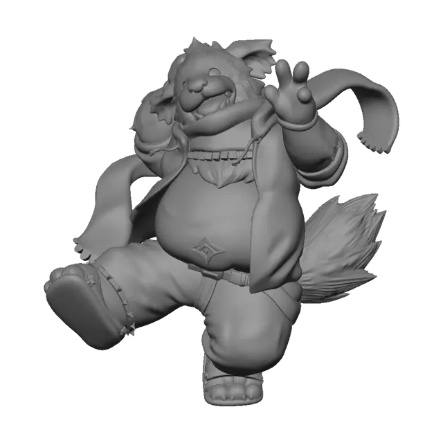 3D model for Joyful Scarfed Pup Leap