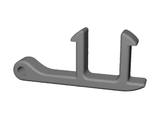 3D model for Plastic U-bracket on foam board