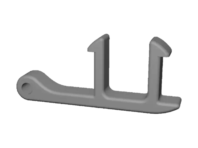 3D model for Plastic U-bracket on foam board