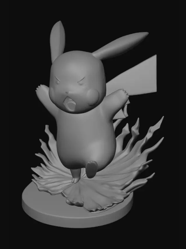 3D model for Pikachu in Flames
