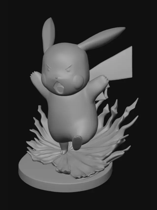 3D model for Pikachu in Flames