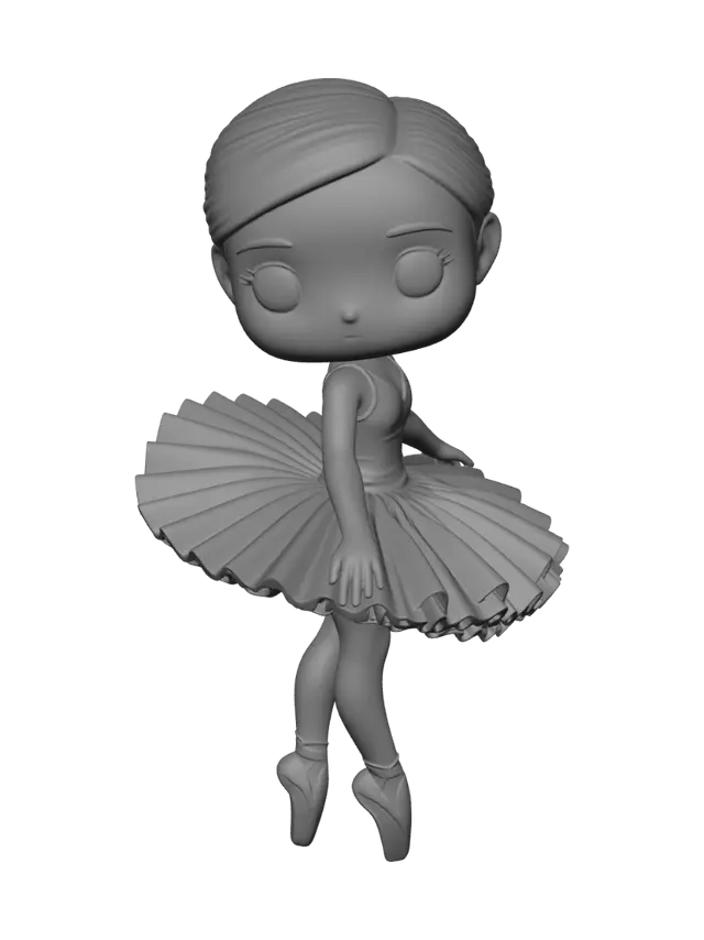 3D model for Blue Tulle Ballerina