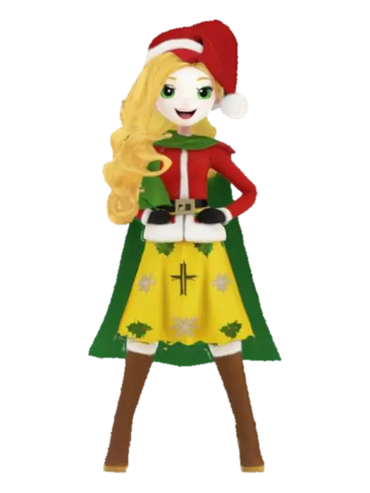 Apple White (Christmas) - Santaclaus 3D model, vytvořený pomocí AI
