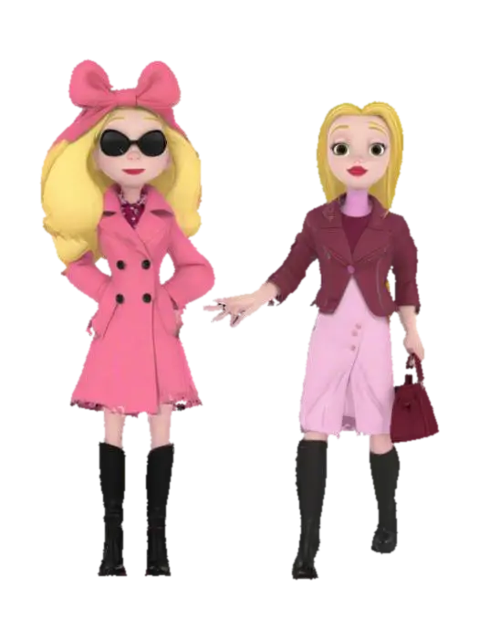 Heartfilia & Abigail MacPoodles - Chrismas 3D model, vytvořený pomocí AI