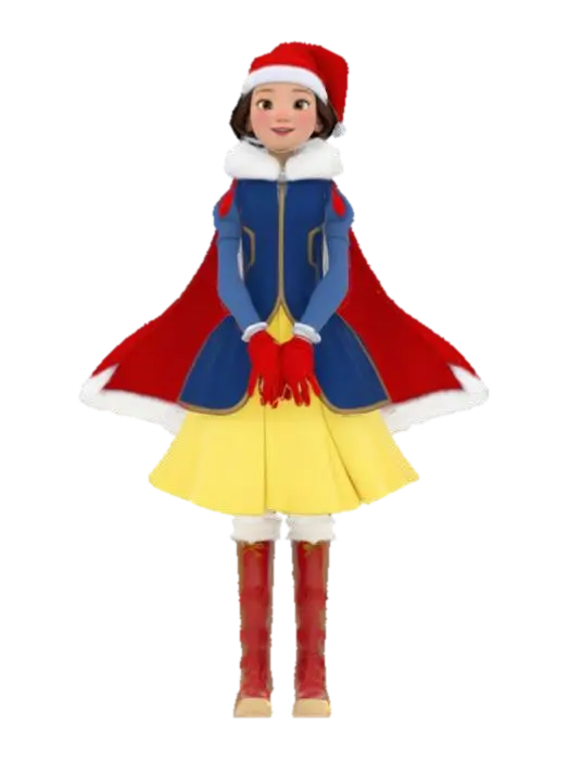 Snow White (The Night Before Christmas) - Santaclaus 3D model, vytvořený pomocí AI