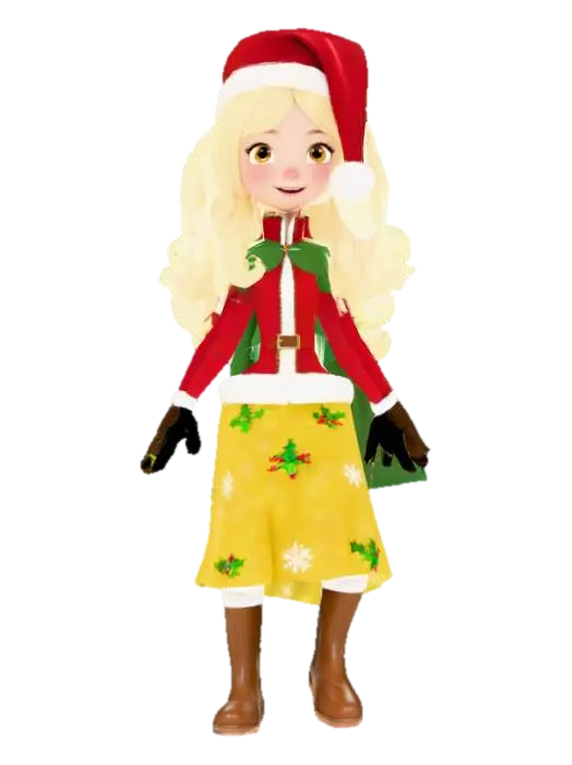 Apple White (Christmas) - Santaclaus 3D model, vytvořený pomocí AI