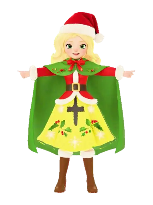 Apple White (Christmas Heroine) - Yuletide 3D model, vytvořený pomocí AI