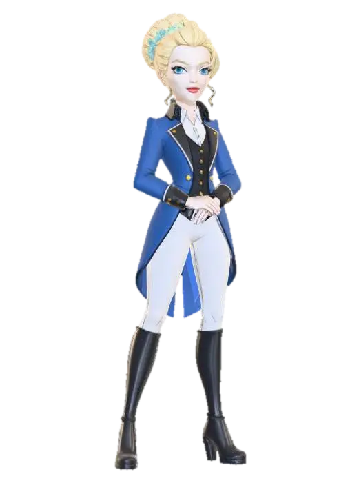 Queen Charming - Kneehighboots 3D model, vytvořený pomocí AI
