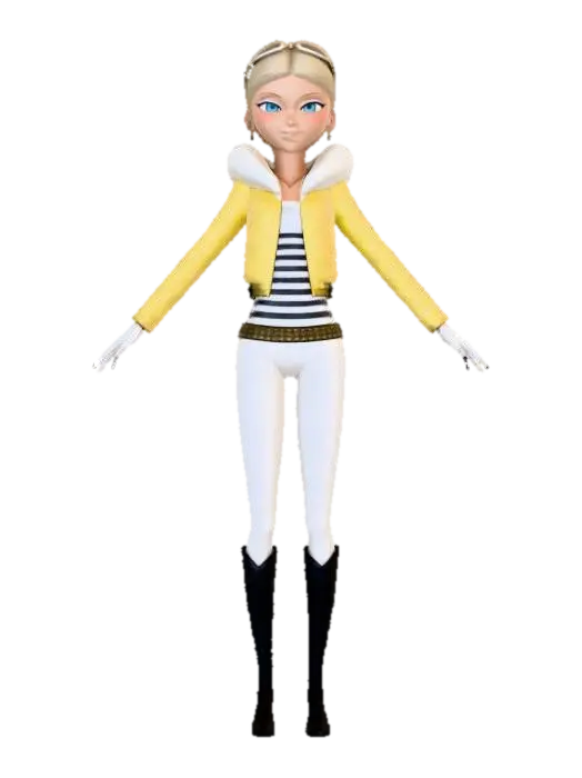 Chloé Bourgeois - Popular 3D model, vytvořený pomocí AI