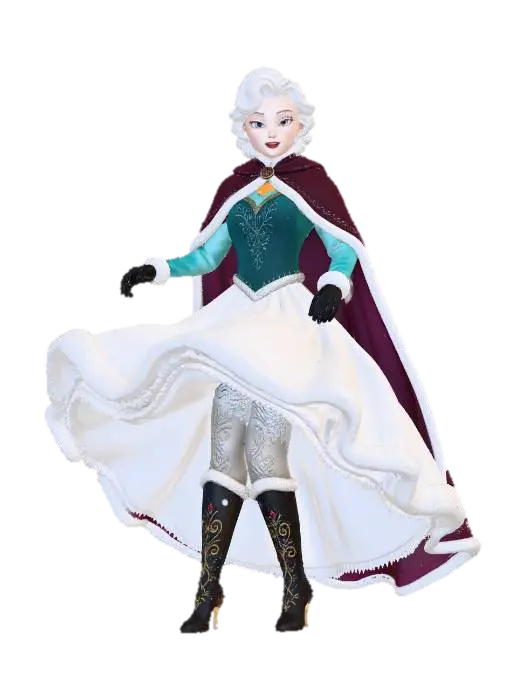 Princess Zhenya - Kneehighboots 3D model, vytvořený pomocí AI