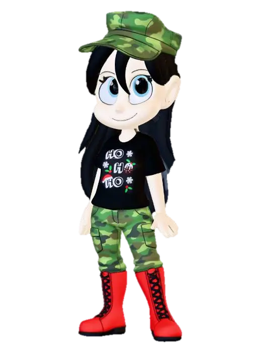 Noel Kringle (Casual Wear) - Kneehighboots 3D model, vytvořený pomocí AI
