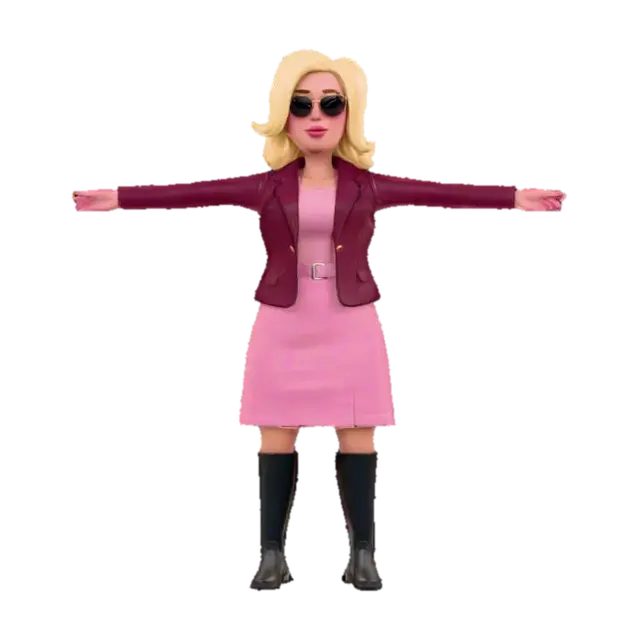 Modello 3D Vicki Alexander - Humanized, generato dall’IA