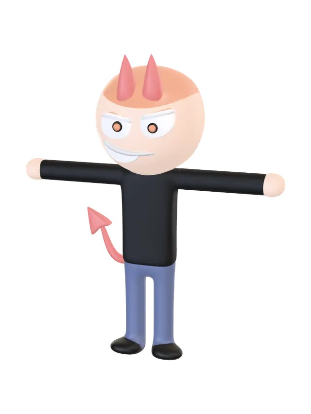 alffireboy - Mischievous 3D model, vytvořený pomocí AI