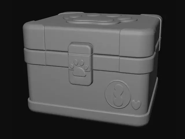 3D model for Pastel Paw Print Box