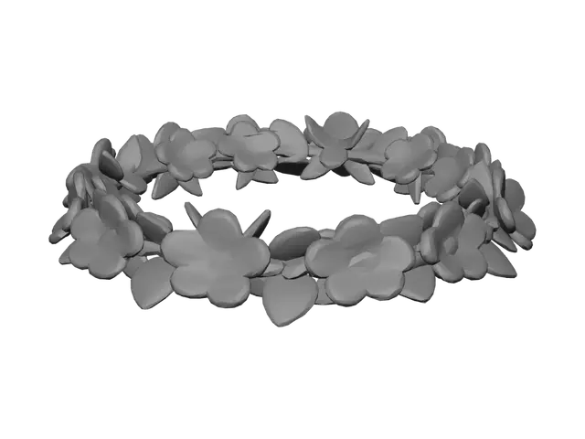 3D model for Colorful Flower Wreath