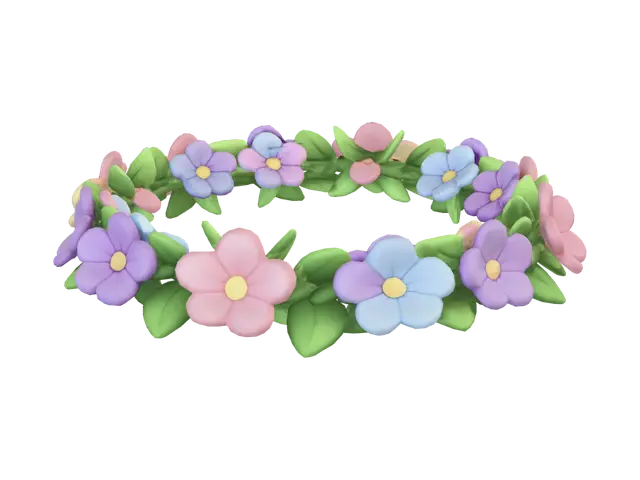 3D model for Colorful Flower Wreath