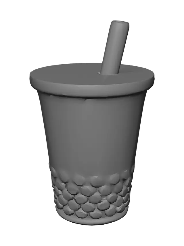 3D model for Bubble Tea with Tapioca Pearls