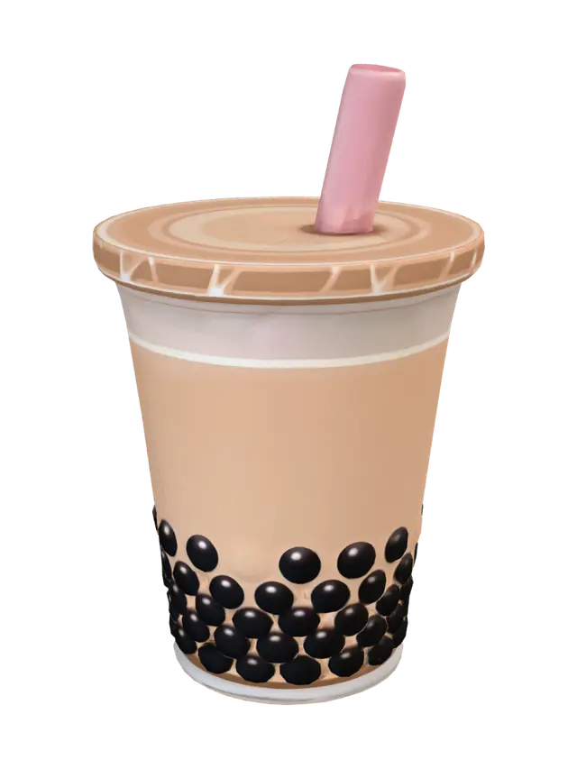 3D model for Bubble Tea with Tapioca Pearls