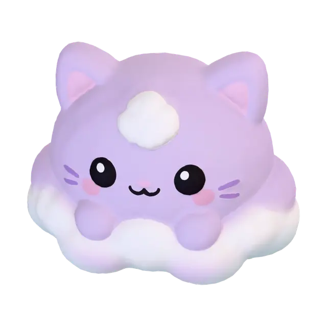 Lilac Cloud Kitten - Step 3D model, vytvořený pomocí AI