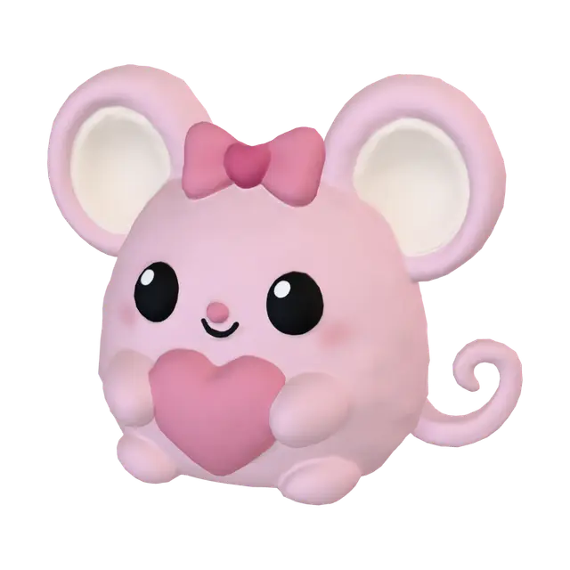 3D model for Pink Heart Mouse