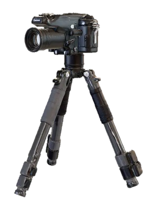 Camera on Tripod 3D model, vytvořený pomocí AI