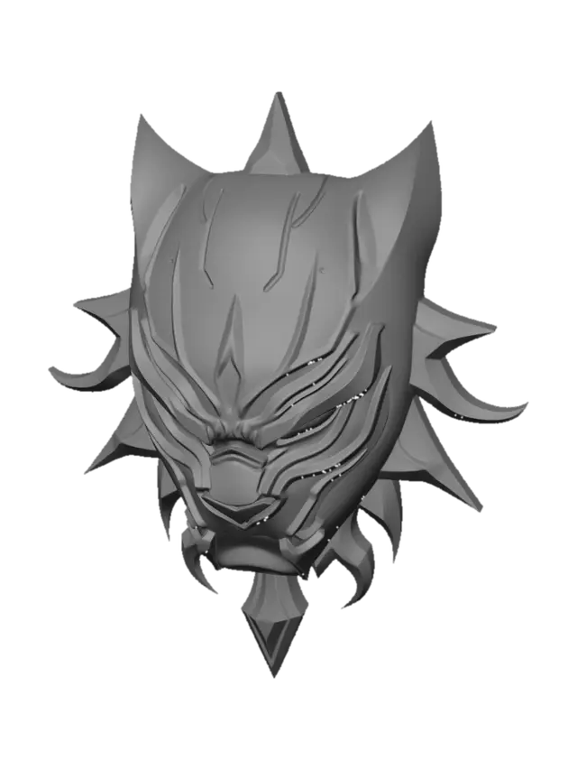 3D model for black panther wandbild für  bambu lab a1 mini