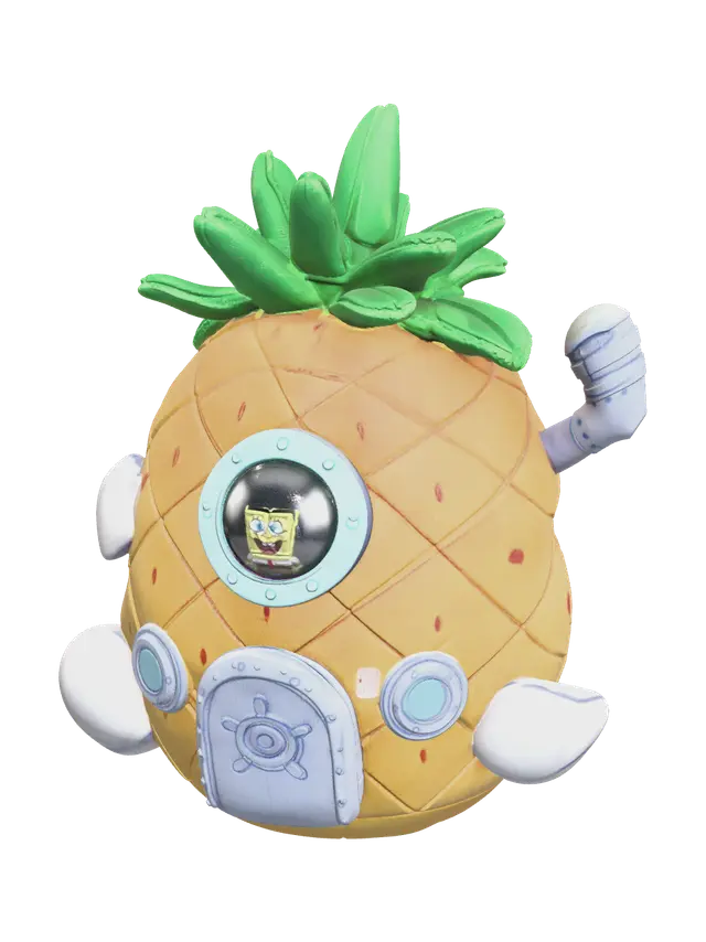 Weathered Spongebob Pineapple - Stoic 3D model, vytvořený pomocí AI