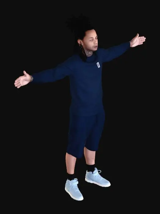 3D model for Fredo Santana Open Arms, World Champions