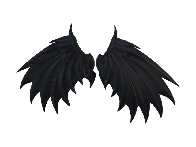 Black Wing - Isolated 3D model, vytvořený pomocí AI