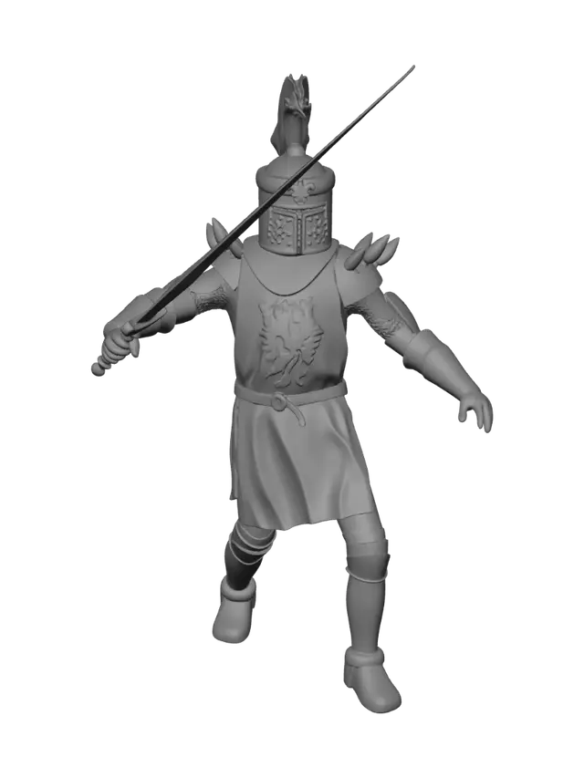 3D model for Knight of the Azure Crest