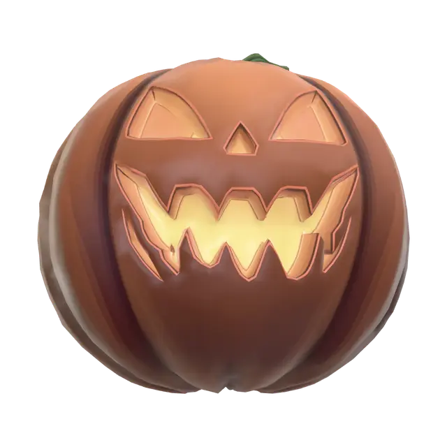 Halloween Scary Pumpkin - Folkart 3D model, vytvořený pomocí AI