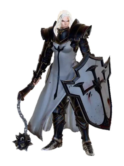 Frostbound Paladin - Flail 3D model, vytvořený pomocí AI