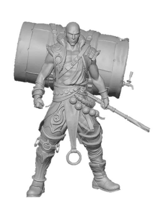 3D model for Young Drunk Monk Punk