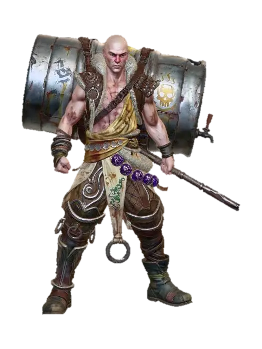3D model for Young Drunk Monk Punk