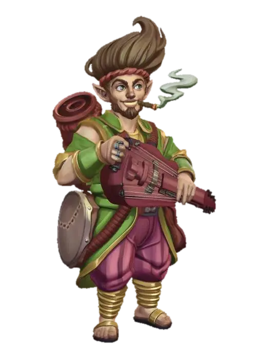 Hurdy Gurdy Gnome Bard - Arts 3D model, vytvořený pomocí AI