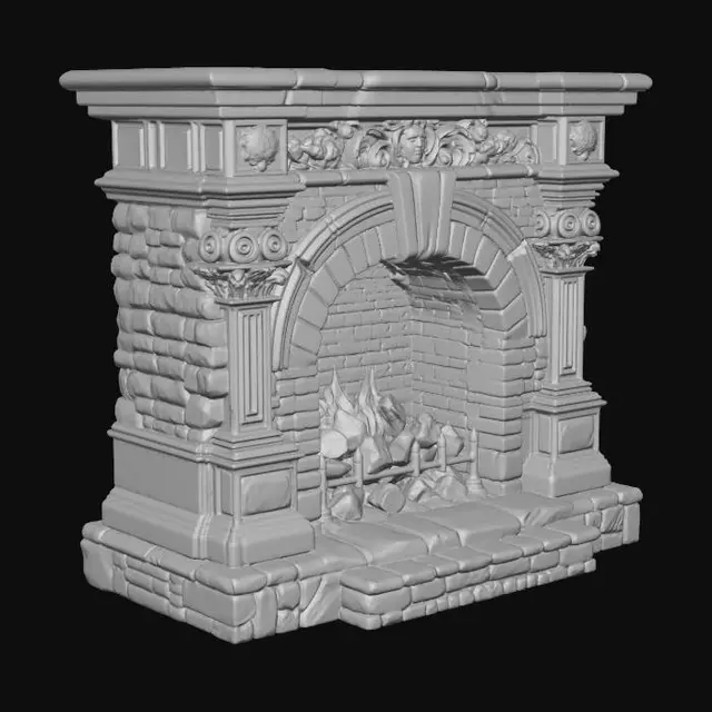 3D model for fireplace