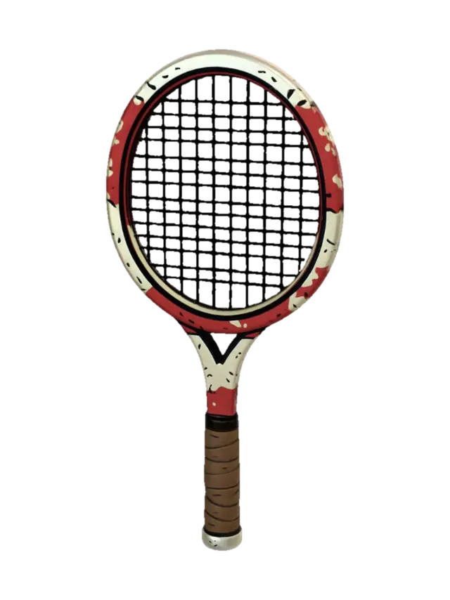 Vintage Tennis Racket 3D model, vytvořený pomocí AI