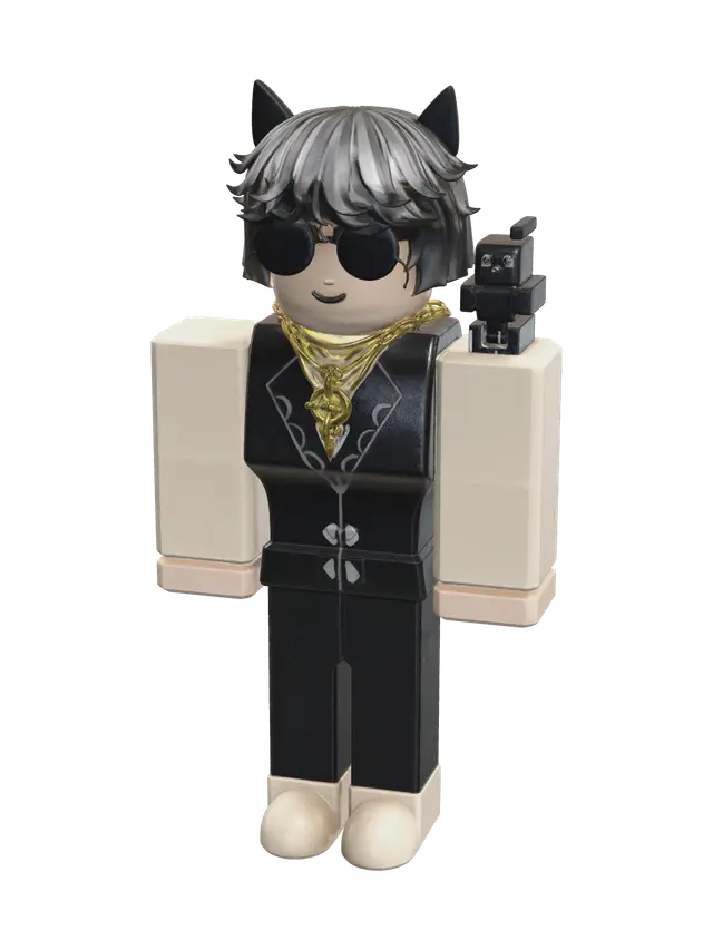 Roblox Character - Blocky 3D model, vytvořený pomocí AI