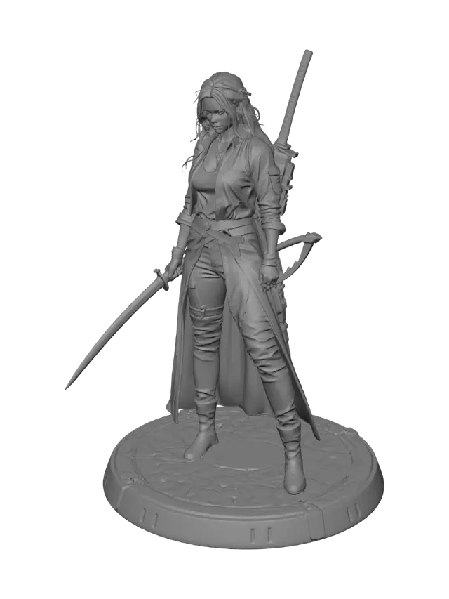 3D model for Bloodstained Swordswoman