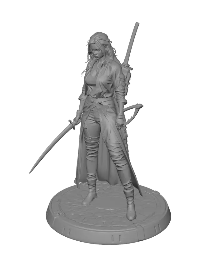 3D model for Bloodstained Swordswoman