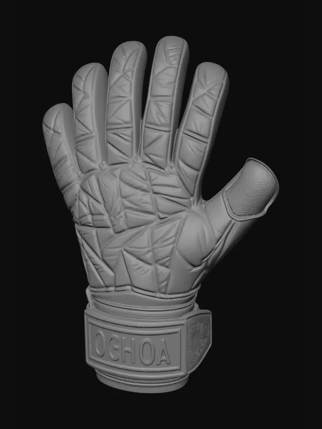 3D model for OCHOA Red Goalkeeper Glove