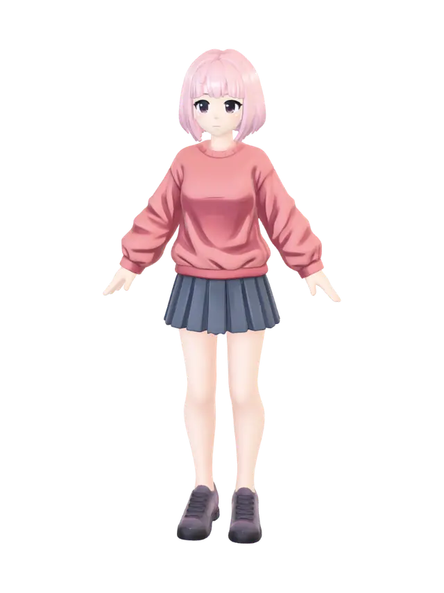 Tsumi - Sweater 3D model, vytvořený pomocí AI