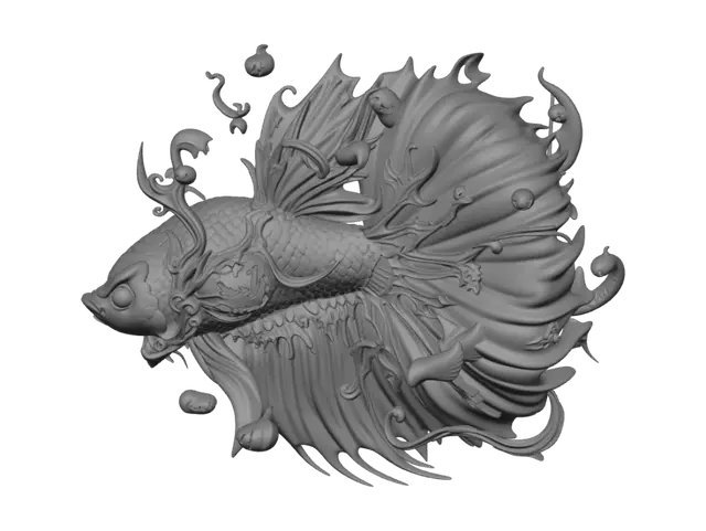 3D model for Fiery Pumpkin Koi