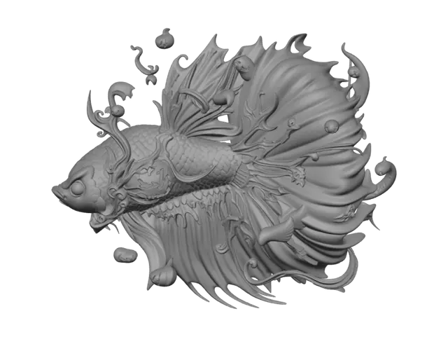 3D model for Fiery Pumpkin Koi