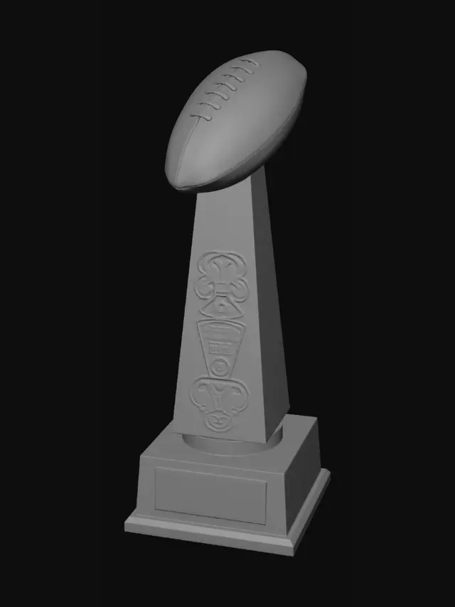 3D model for a trophy for the american football superbowl