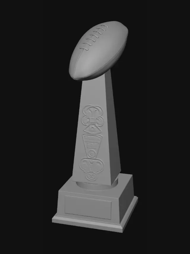 3D model for a trophy for the american football superbowl