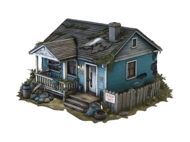 House_01 - Old 3D model, vytvořený pomocí AI